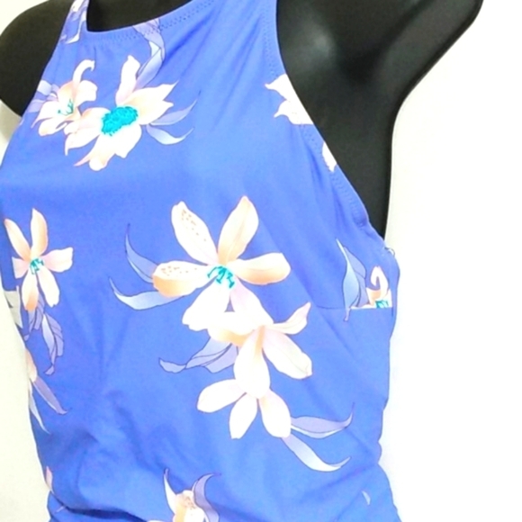 SONSIE BY GRACING LAVENDER CUT-OUT SWIMSUIT SZ 24 - Picture 3 of 9